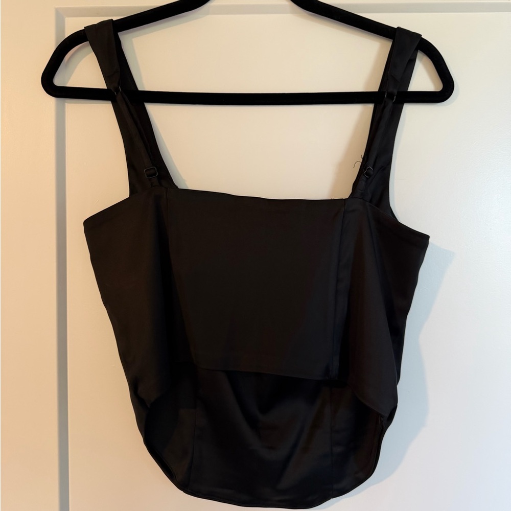 Abercrombie Satin Corset Top - Black - Large